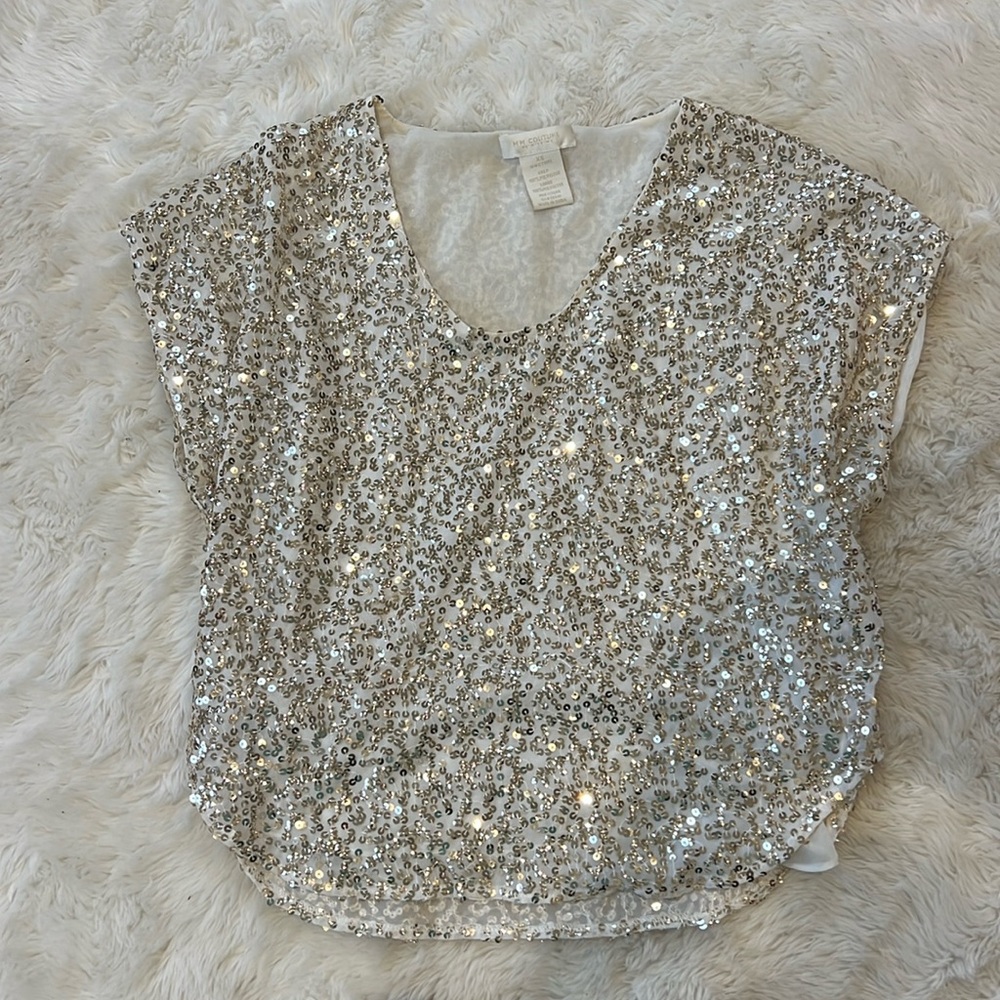 MM couture sequin top XS.